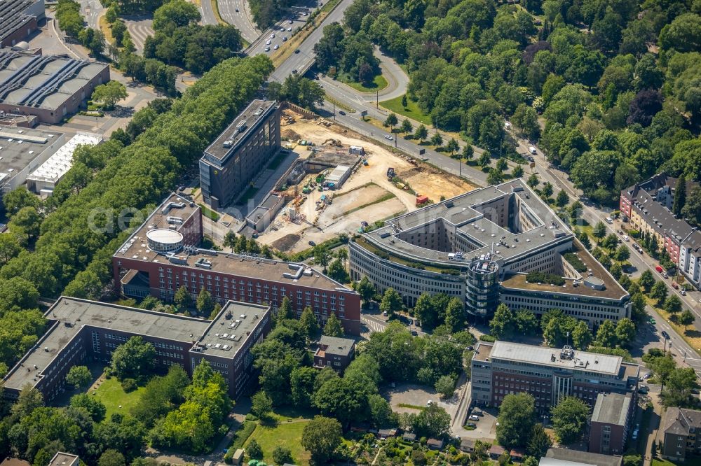 Aerial photograph Dortmund - Construction site to build a new multi-family residential complex of Vivawest Wohnen GmbH on Berswordtstrasse in Dortmund in the state North Rhine-Westphalia, Germany