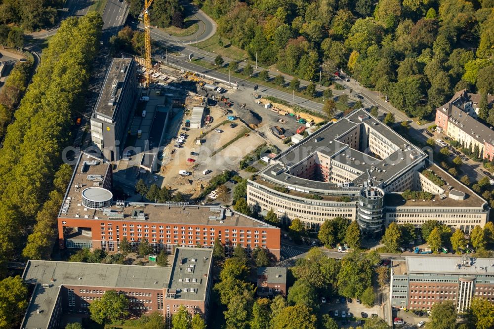 Aerial image Dortmund - Construction site to build a new multi-family residential complex of Vivawest Wohnen GmbH on Berswordtstrasse in Dortmund in the state North Rhine-Westphalia, Germany