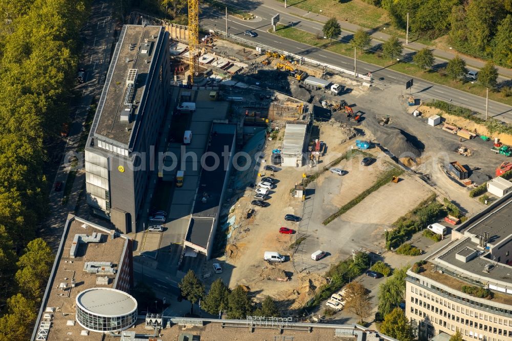 Aerial photograph Dortmund - Construction site to build a new multi-family residential complex of Vivawest Wohnen GmbH on Berswordtstrasse in Dortmund in the state North Rhine-Westphalia, Germany