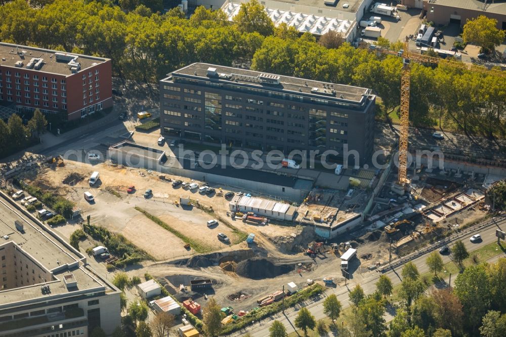 Aerial photograph Dortmund - Construction site to build a new multi-family residential complex of Vivawest Wohnen GmbH on Berswordtstrasse in Dortmund in the state North Rhine-Westphalia, Germany