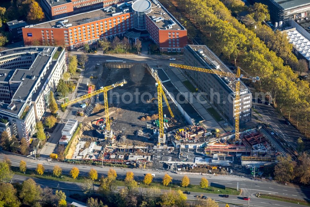 Aerial photograph Dortmund - Construction site to build a new multi-family residential complex of Vivawest Wohnen GmbH on Berswordtstrasse in Dortmund in the state North Rhine-Westphalia, Germany