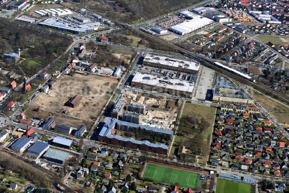 Aerial image Berlin - Construction site to build a new multi-family residential complex on Weissenhoeher Strasse - Arno-Phillipstal-Strasse of Bonava Deutschland GmbH im Stadtteil Kaulsdorf in Berlin