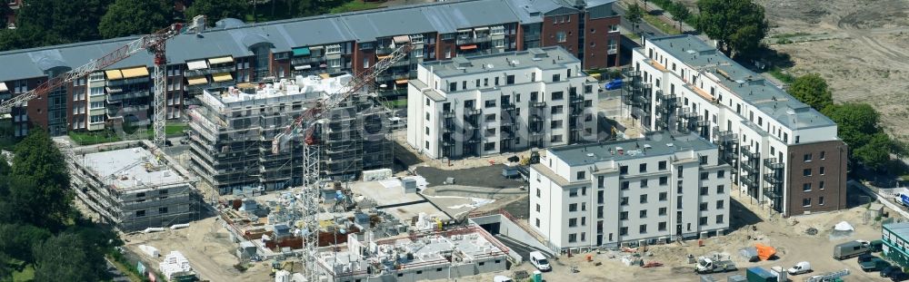 Berlin from the bird's eye view: Construction site to build a new multi-family residential complex on Weissenhoeher Strasse - Arno-Phillipstal-Strasse of Bonava Deutschland GmbH im Stadtteil Kaulsdorf in Berlin