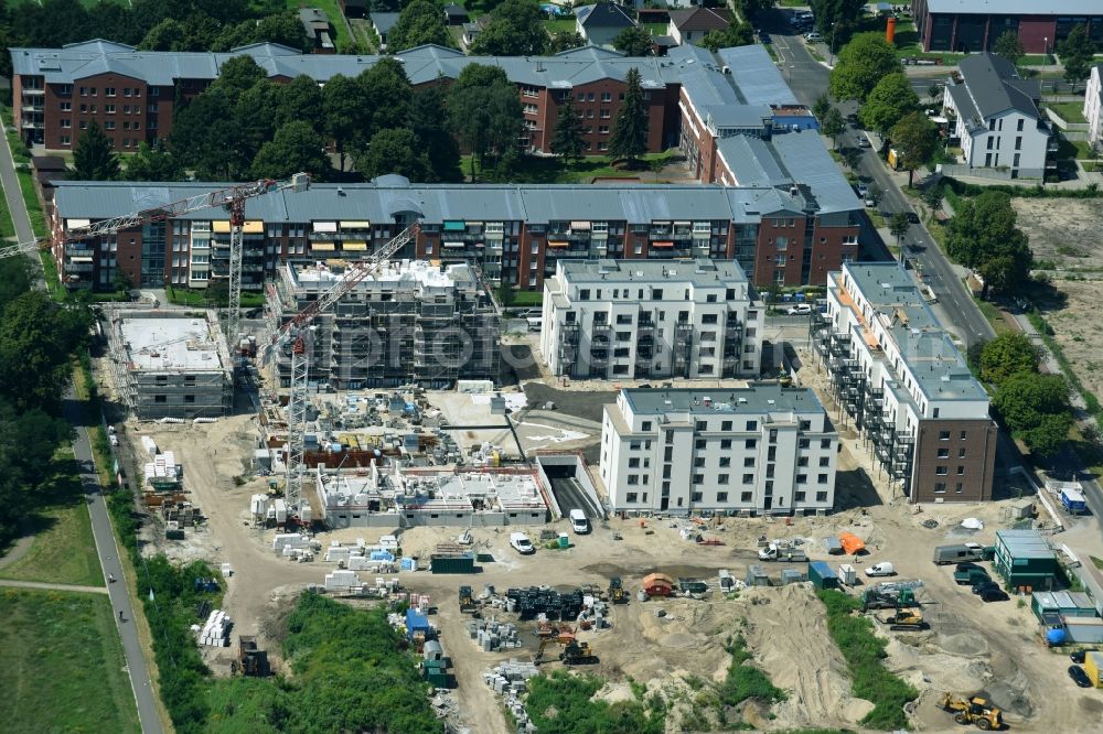 Aerial image Berlin - Construction site to build a new multi-family residential complex on Weissenhoeher Strasse - Arno-Phillipstal-Strasse of Bonava Deutschland GmbH im Stadtteil Kaulsdorf in Berlin