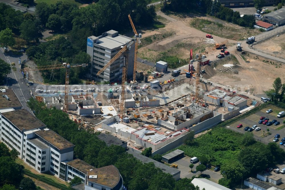 Bonn from above - Construction site to build a new multi-family residential complex Westside between Siemensstrasse and Am Propsthof in the district Endenich in Bonn in the state North Rhine-Westphalia, Germany