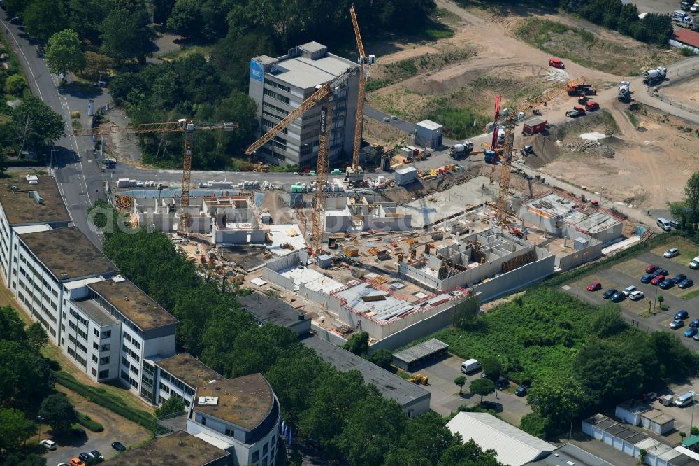 Bonn from the bird's eye view: Construction site to build a new multi-family residential complex Westside between Siemensstrasse and Am Propsthof in the district Endenich in Bonn in the state North Rhine-Westphalia, Germany