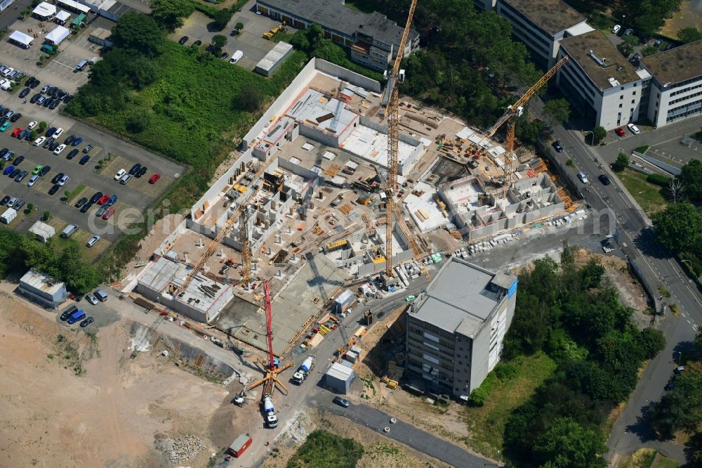 Bonn from the bird's eye view: Construction site to build a new multi-family residential complex Westside between Siemensstrasse and Am Propsthof in the district Endenich in Bonn in the state North Rhine-Westphalia, Germany