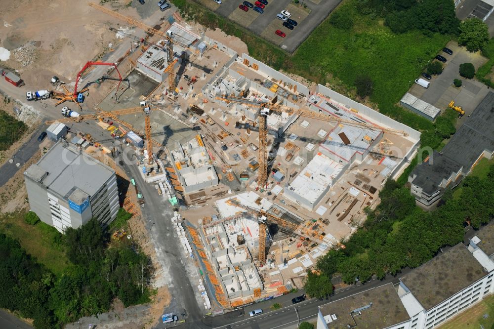 Aerial image Bonn - Construction site to build a new multi-family residential complex Westside between Siemensstrasse and Am Propsthof in the district Endenich in Bonn in the state North Rhine-Westphalia, Germany