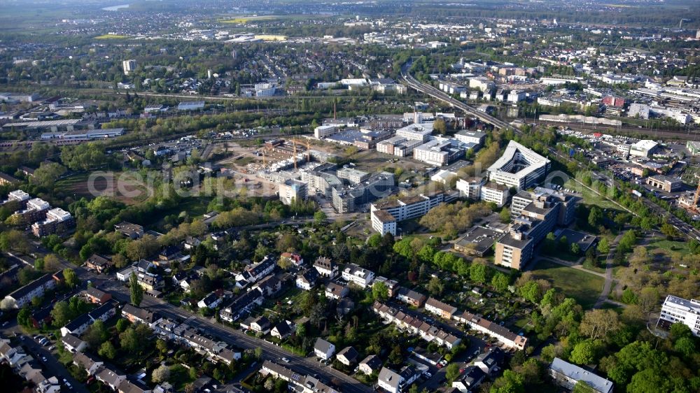 Aerial photograph Bonn - Construction site to build a new multi-family residential complex Westside between Siemensstrasse and Am Propsthof in the district Endenich in Bonn in the state North Rhine-Westphalia, Germany