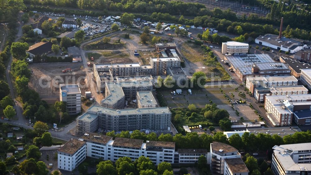 Bonn from above - Construction site to build a new multi-family residential complex Westside between Siemensstrasse and Am Propsthof in the district Endenich in Bonn in the state North Rhine-Westphalia, Germany