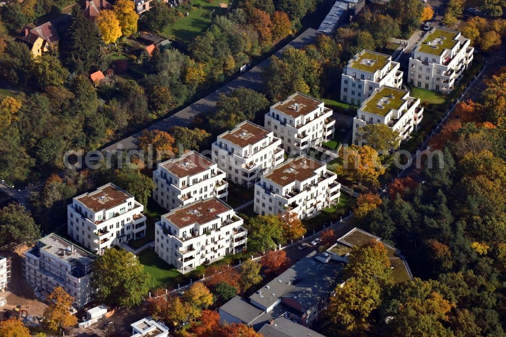 Aerial image Berlin - Construction of a new multiple dwelling condominium Tharauer Allee - Angerburger Allee BUWOG - Westend Park GmbH & Co. KG in Berlin