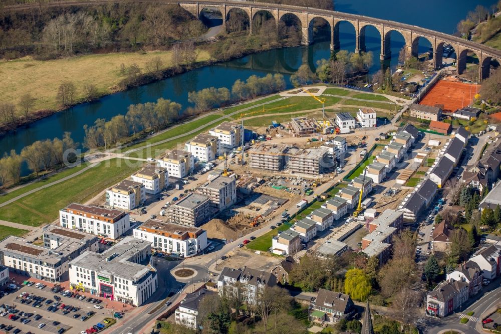 Aerial photograph Herdecke - Construction site to build a new multi-family residential complex in residential Ufer-Viertel former Westfalia- Gelaende in the district Westende in Herdecke in the state North Rhine-Westphalia