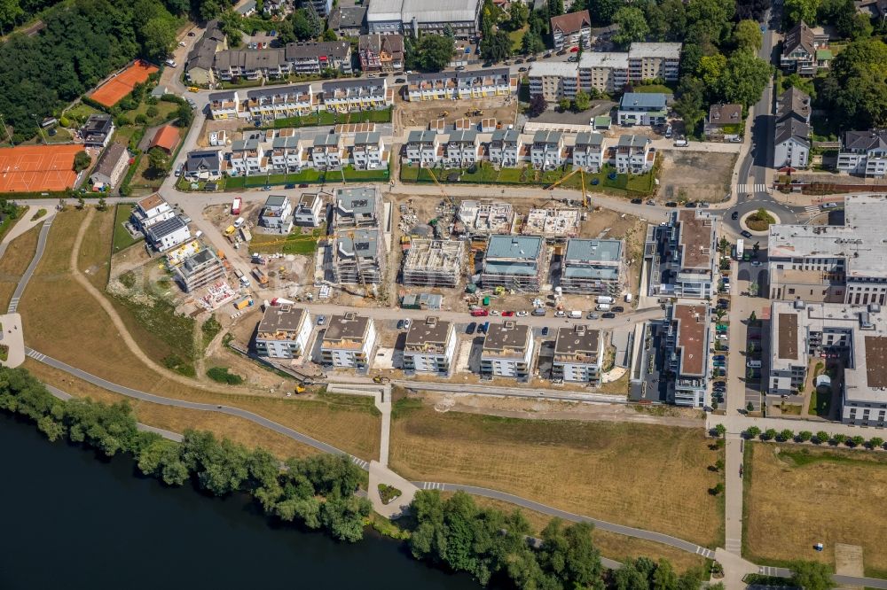 Aerial image Herdecke - Construction site to build a new multi-family residential complex in residential Ufer-Viertel former Westfalia- Gelaende in the district Westende in Herdecke in the state North Rhine-Westphalia