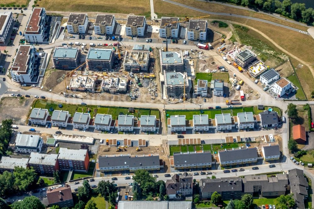 Aerial image Herdecke - Construction site to build a new multi-family residential complex in residential Ufer-Viertel former Westfalia- Gelaende in the district Westende in Herdecke in the state North Rhine-Westphalia