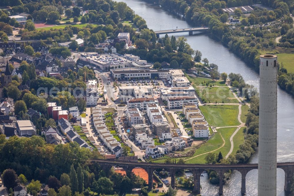 Aerial image Herdecke - Construction site to build a new multi-family residential complex in residential Ufer-Viertel former Westfalia- Gelaende in the district Westende in Herdecke in the state North Rhine-Westphalia