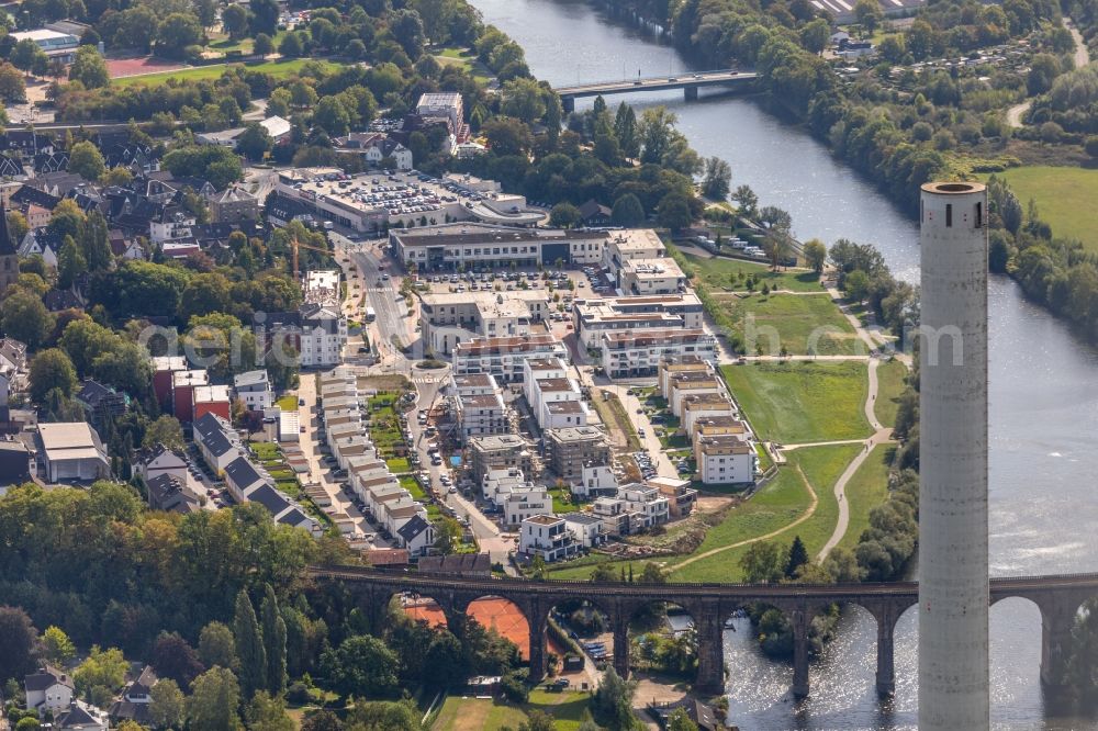 Aerial photograph Herdecke - Construction site to build a new multi-family residential complex in residential Ufer-Viertel former Westfalia- Gelaende in the district Westende in Herdecke in the state North Rhine-Westphalia