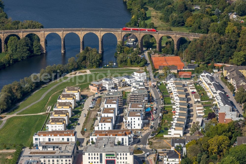 Aerial photograph Herdecke - Construction site to build a new multi-family residential complex in residential Ufer-Viertel former Westfalia- Gelaende in the district Westende in Herdecke in the state North Rhine-Westphalia