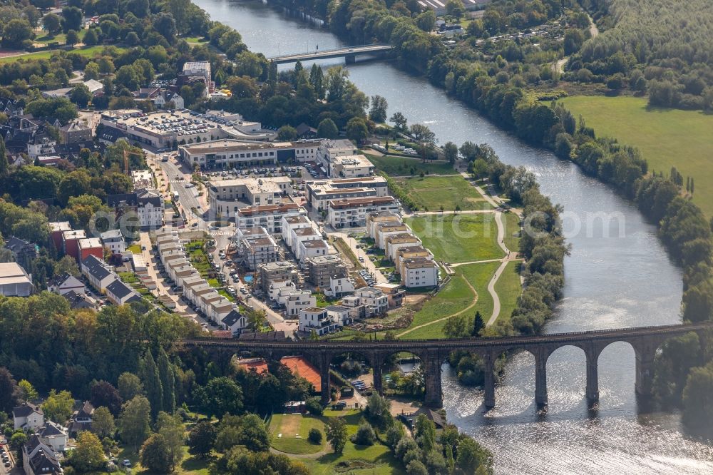 Aerial image Herdecke - Construction site to build a new multi-family residential complex in residential Ufer-Viertel former Westfalia- Gelaende in the district Westende in Herdecke in the state North Rhine-Westphalia