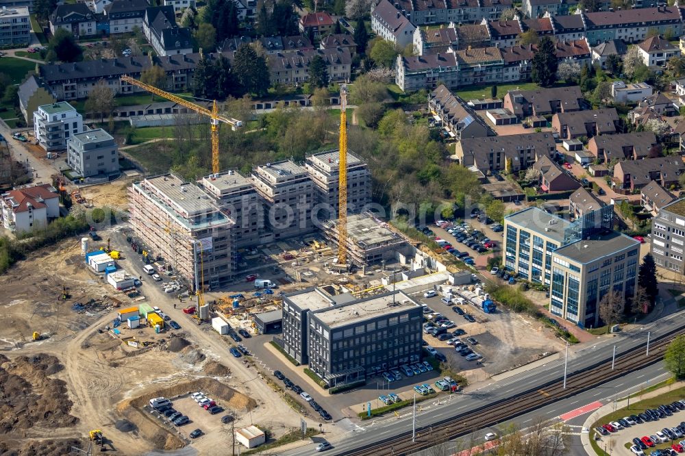 Aerial image Bochum - Construction site to build a new multi-family residential complex Wohnquartier Seven Stones in Bochum at Ruhrgebiet in the state North Rhine-Westphalia, Germany