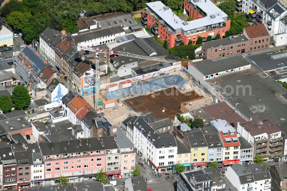 Köln from the bird's eye view: Construction site to build a new multi-family residential complex of WvM Immobilien + Projektentwicklung GmbH on Hansemannstrasse in Cologne in the state North Rhine-Westphalia, Germany