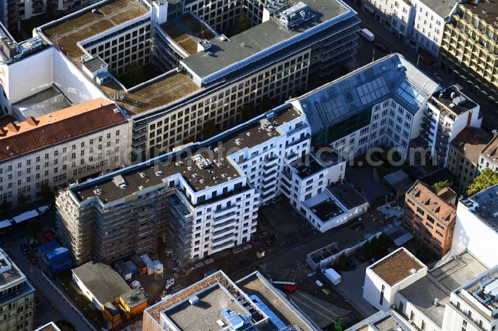 Aerial image Berlin - Construction site to build a new multi-family residential complex Zinnowitzer Strasse in the district Mitte in Berlin, Germany