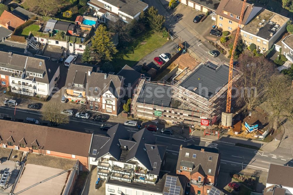 Aerial image Kirchhellen - Construction site to build a new multi-family residential complex between Hauptstrasse and Arwinkel in Kirchhellen in the state North Rhine-Westphalia, Germany