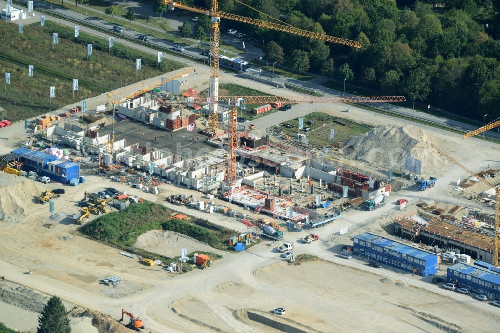 Aerial image München - Construction site to build a new multi-family residential complex der Terrafinanz GmbH & Co. KG im Stadtteil Perlach in Munich in the state Bavaria