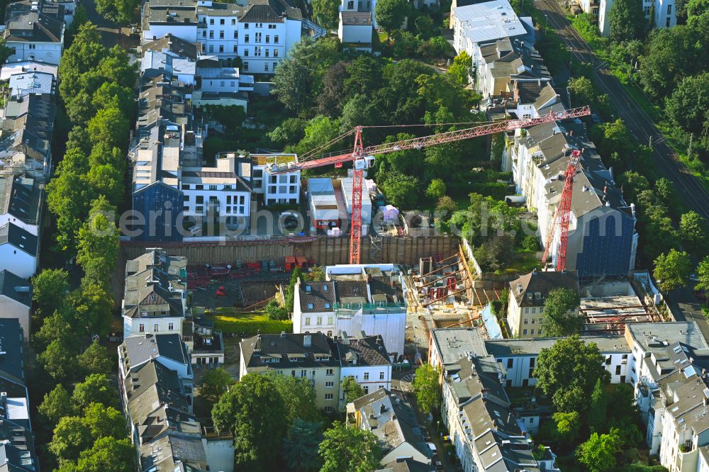 Aerial photograph Bonn - Construction site to build a new multi-family residential complex on street Baumschulallee - Beethovenstrasse in the district Weststadt in Bonn in the state North Rhine-Westphalia, Germany