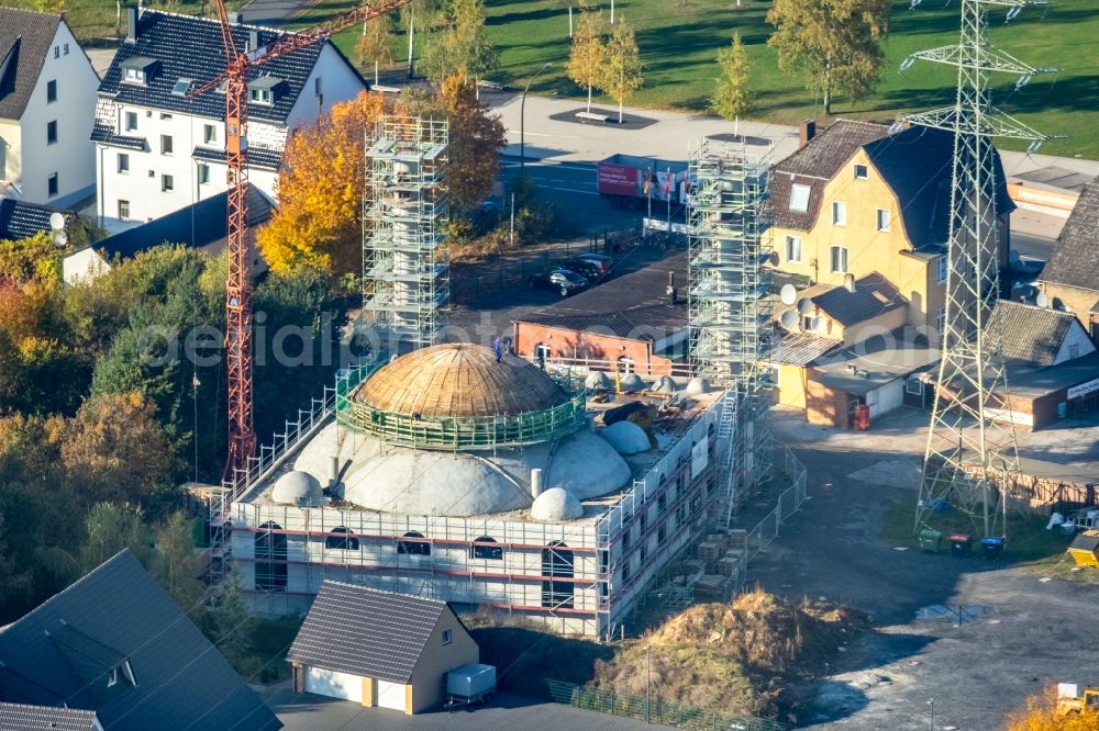 Hamm from the bird's eye view: Mosque construction site D.I.T.I.B. Ulu-Moschee on the Dortmunder Strasse destrict Herringen in Hamm in the state North Rhine-Westphalia