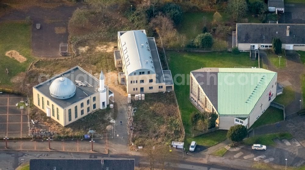 Aerial photograph Voerde (Niederrhein) - Mosque construction site Yeni YeA