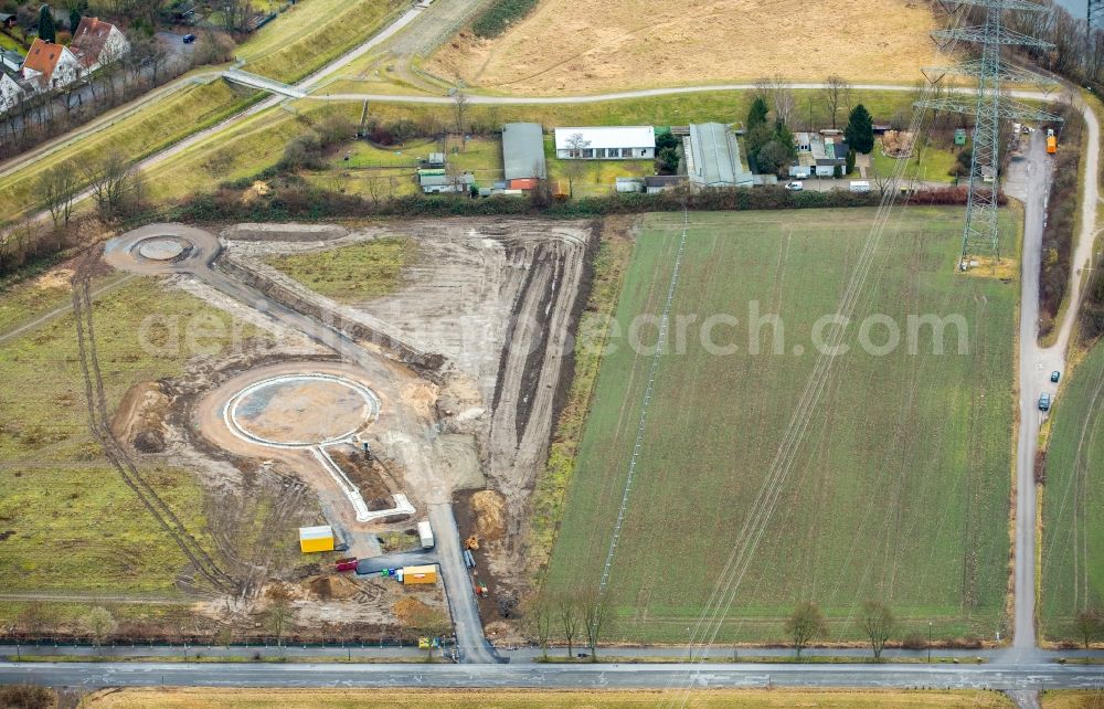 Aerial image Gelsenkirchen - Construction site of animal wildlife protection station Tierschutzverein Herne-Wanne e.V in the district Gelsenkirchen-Sued in Gelsenkirchen in the state North Rhine-Westphalia