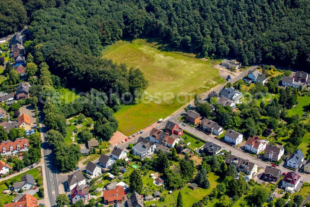 Witten from above - Construction site for the new building of a residential area on site of the former sports grounds Waldstrasse in Witten in the state of North Rhine-Westphalia