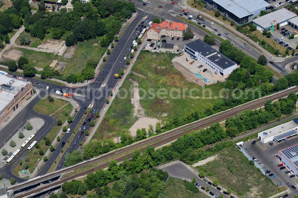 Aerial photograph Berlin - Construction site for the construction of an orthopedic center Alt Biesdorf in the district Biesdorf in Berlin, Germany