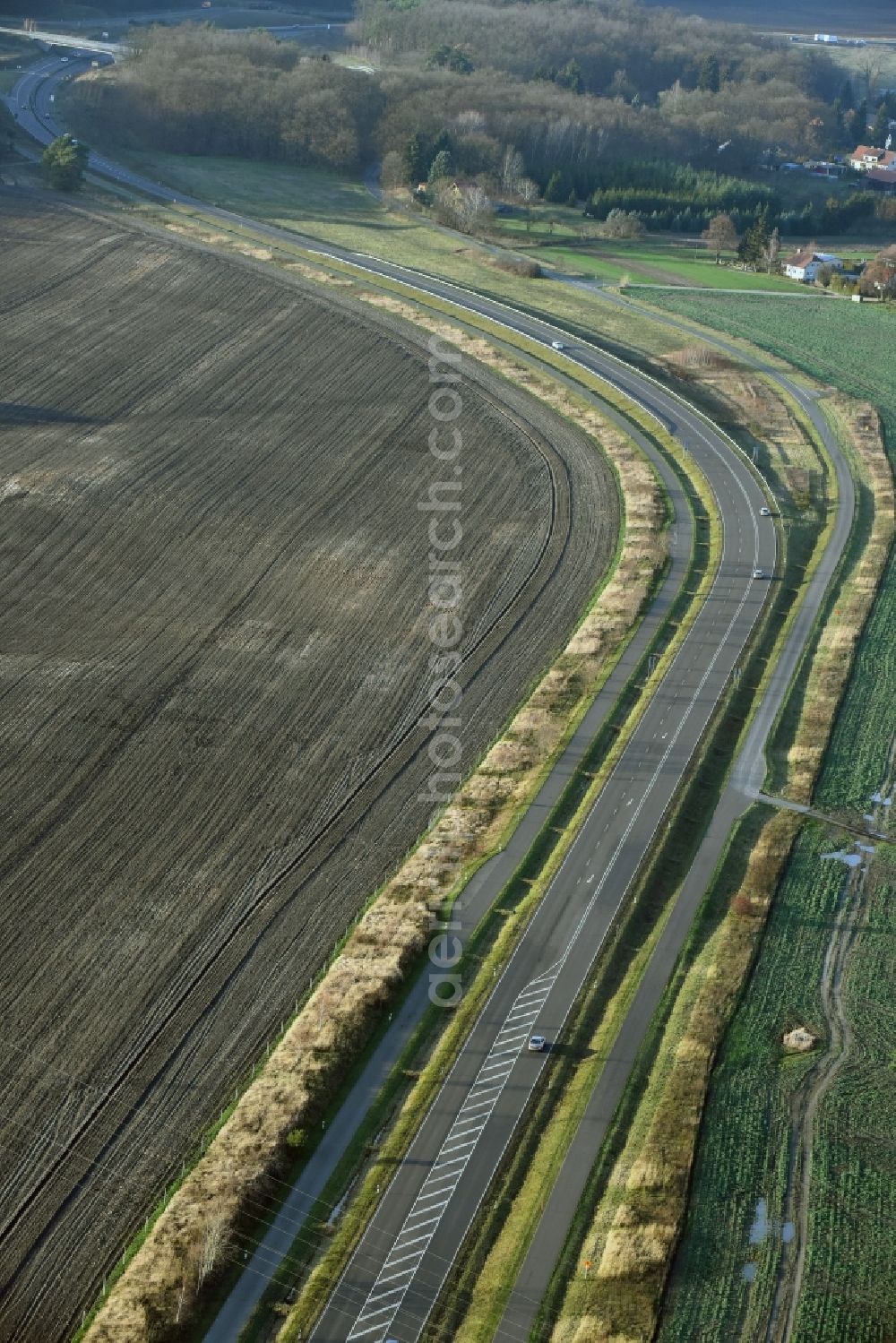 Brieskow-Finkenheerd from above - Construction site for the new building der OU Ortsumfahrung der Bundesstrasse B112 in Brieskow-Finkenheerd in the state Brandenburg