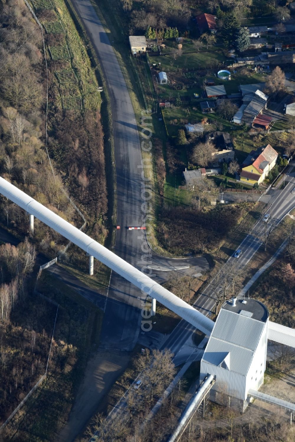 Aerial photograph Herzfelde - Construction site for the new building the roads bypass the federal highway B 1n in Herzfelde in the state Brandenburg