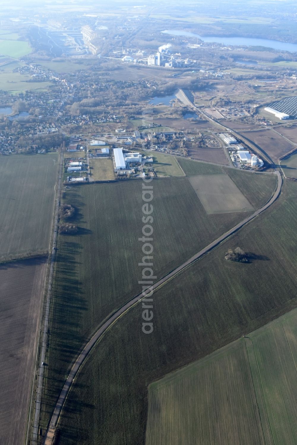 Aerial photograph Herzfelde - Construction site for the new building the roads bypass the federal highway B 1n in Herzfelde in the state Brandenburg