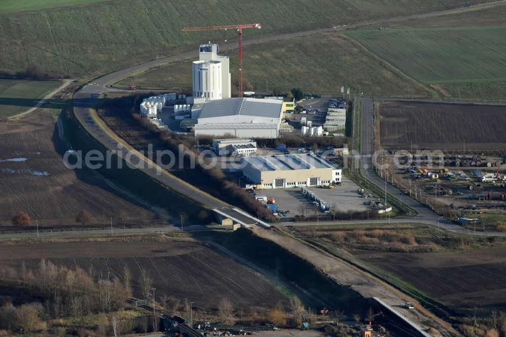 Aerial photograph Herzfelde - Construction site for the new building the roads bypass the federal highway B 1n in Herzfelde in the state Brandenburg