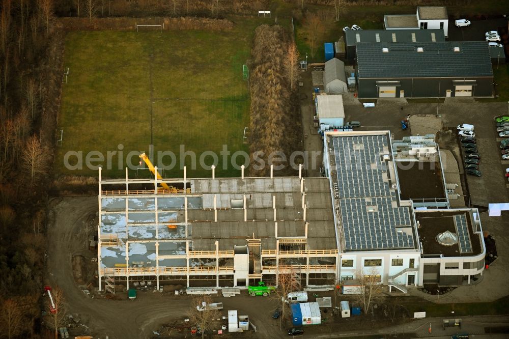 Aerial photograph Berlin - Construction site for the new building on Pablo-Picasso-Strasse in the district Hohenschoenhausen in Berlin, Germany