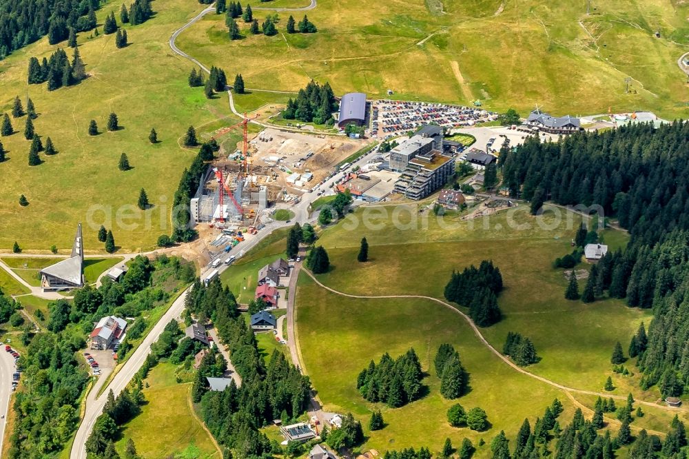 Feldberg (Schwarzwald) from the bird's eye view: Construction site for the new parking garage in Feldberg (Schwarzwald) in the state Baden-Wurttemberg, Germany