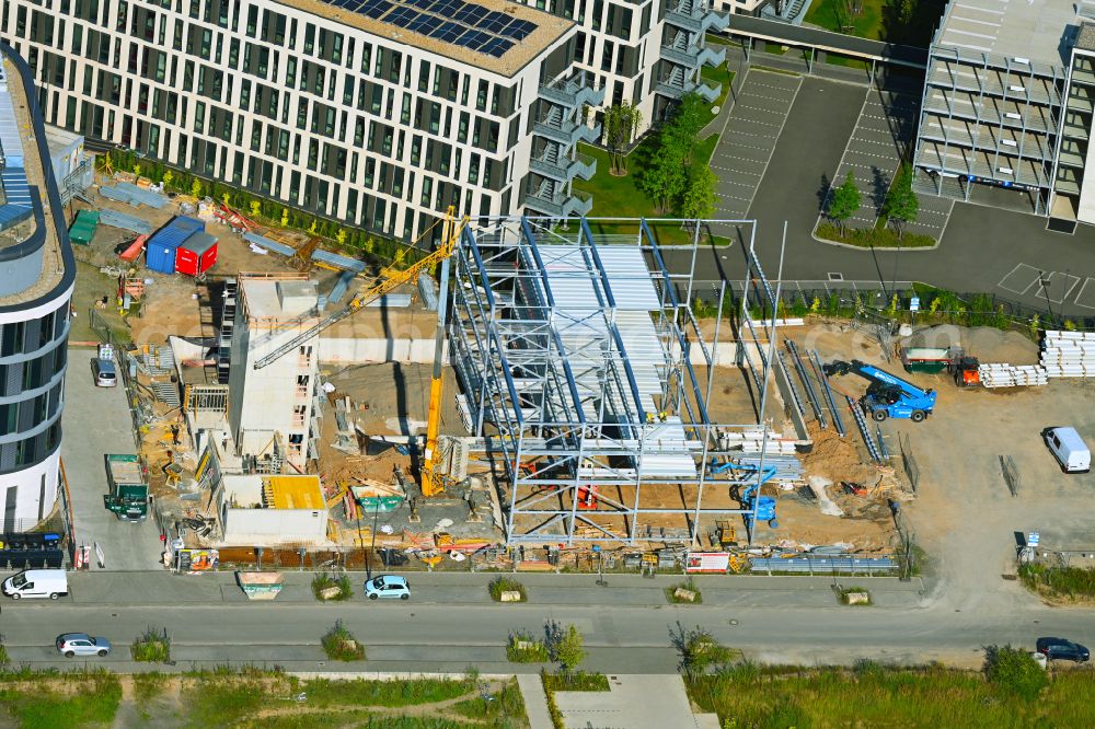 Aerial photograph Köln - Construction site for the new parking garage on street Anna-Lindh-Strasse in the district Ossendorf in Cologne in the state North Rhine-Westphalia, Germany