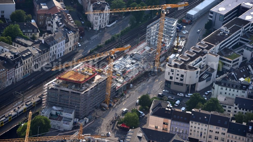 Aerial image Bonn - Construction site for the new parking garage on Rabinstrasse in the district Zentrum in Bonn in the state North Rhine-Westphalia, Germany