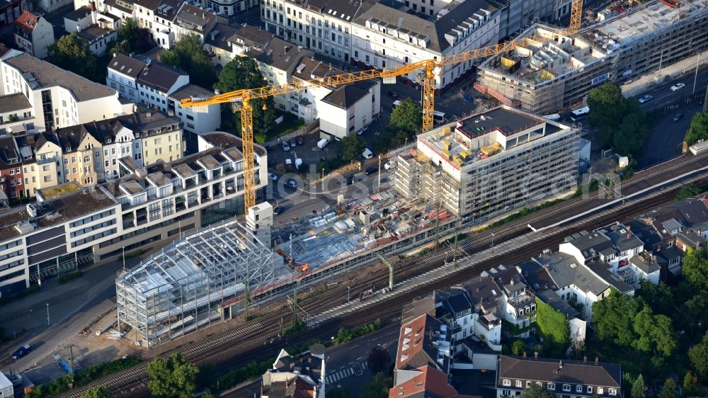 Aerial image Bonn - Construction site for the new parking garage on Rabinstrasse in the district Zentrum in Bonn in the state North Rhine-Westphalia, Germany