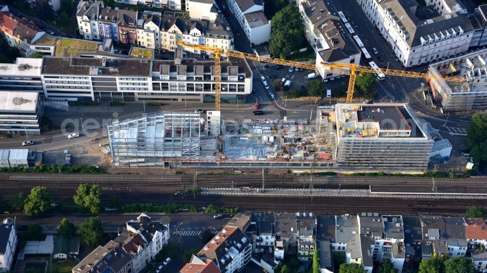 Aerial photograph Bonn - Construction site for the new parking garage on Rabinstrasse in the district Zentrum in Bonn in the state North Rhine-Westphalia, Germany