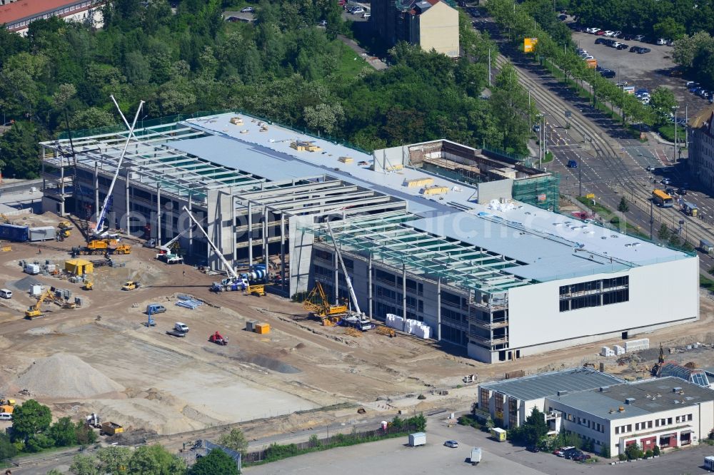 Aerial image Leipzig - Construction site to build a new Porta - Furniture Center in Leipzig in Saxony