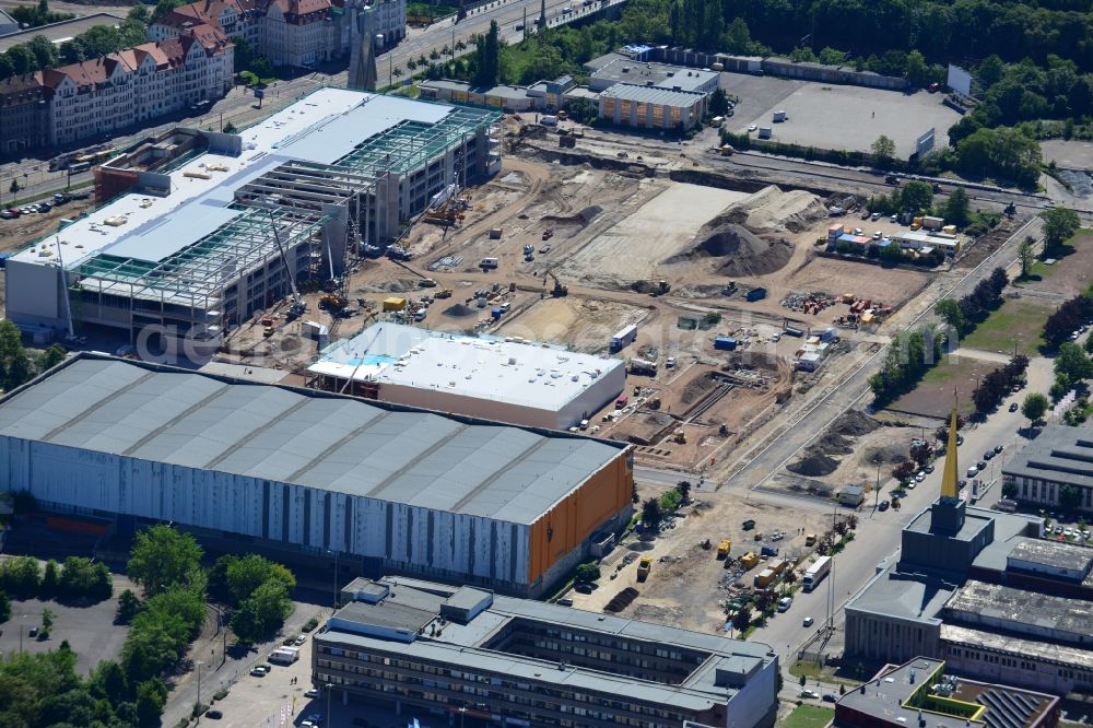 Aerial photograph Leipzig - Construction site to build a new Porta - Furniture Center in Leipzig in Saxony