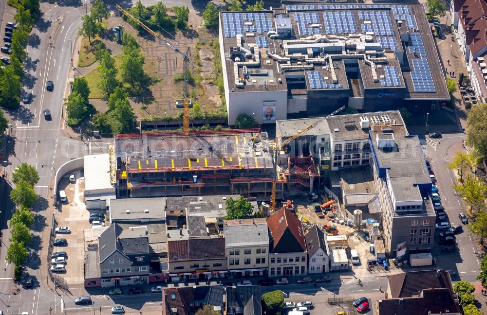 Aerial photograph Hamm - Construction site for the new building A press house of the newspaper Westfaelischer Anzeiger in Hamm in the state North Rhine-Westphalia