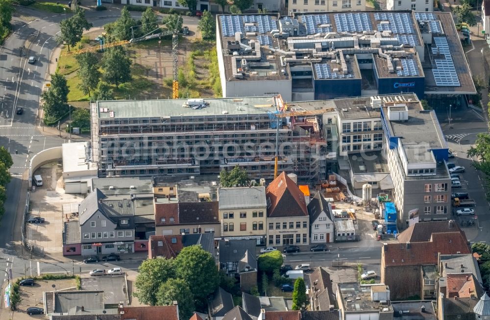 Hamm from above - Construction site for the new building A press house of the newspaper Westfaelischer Anzeiger in Hamm in the state North Rhine-Westphalia