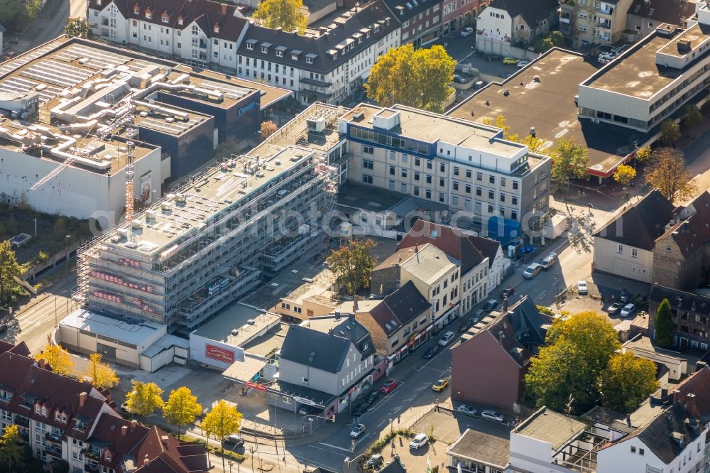 Aerial photograph Hamm - Construction site for the new building A press house of the newspaper Westfaelischer Anzeiger in Hamm in the state North Rhine-Westphalia