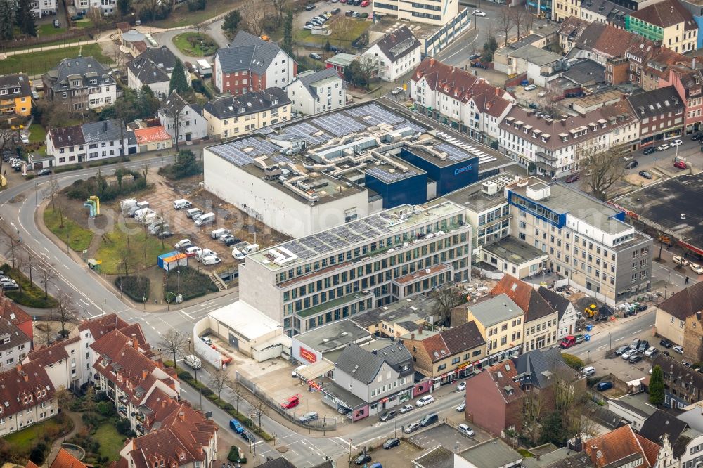 Aerial image Hamm - Construction site for the new building A press house of the newspaper Westfaelischer Anzeiger in Hamm in the state North Rhine-Westphalia