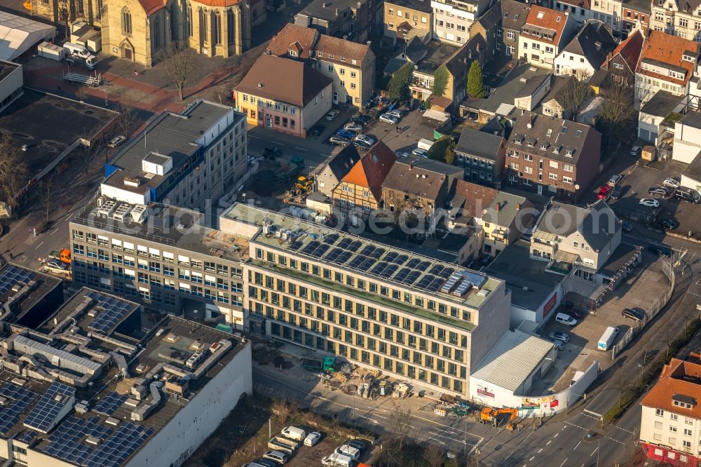 Aerial image Hamm - Construction site for the new building A press house of the newspaper Westfaelischer Anzeiger in Hamm in the state North Rhine-Westphalia